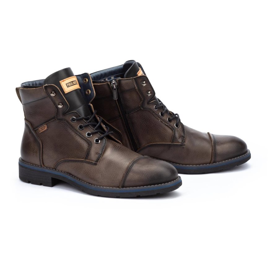 Men's Pikolinos YORK Ankle Boots Brown | NZ F2A53Q8